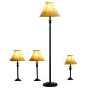 Load image into Gallery viewer, Better Homes &amp; Gardens 4-Piece Lamp Set, Bronze Finish