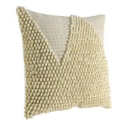 Load image into Gallery viewer, Better Homes &amp; Gardens Handcrafted Looped Triangle Decorative Throw Pillow, 18&quot;x18&quot;, Ivory