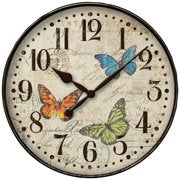 Load image into Gallery viewer, 12&quot; BUTTERFLY DIAL WALL CLOCK