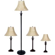 Load image into Gallery viewer, Better Homes &amp; Gardens 4-Piece Lamp Set, Bronze Finish