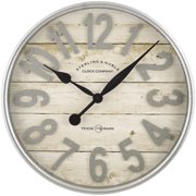 Load image into Gallery viewer, Better Homes &amp; Gardens Farmhouse Plank with Galvanized Finish Wall Clock